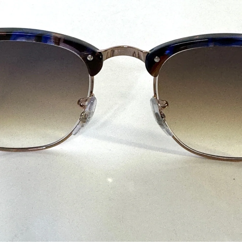 RAY BAN Clubmaster Sunglasses NEW Style RB 3016 Spotted Brown Blue